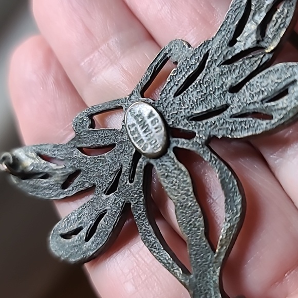 Circa 2010 SWEET ROMANCE "Dragonfly" Victorian Revival Crystal Pendant 🪻 - Picture 8 of 9